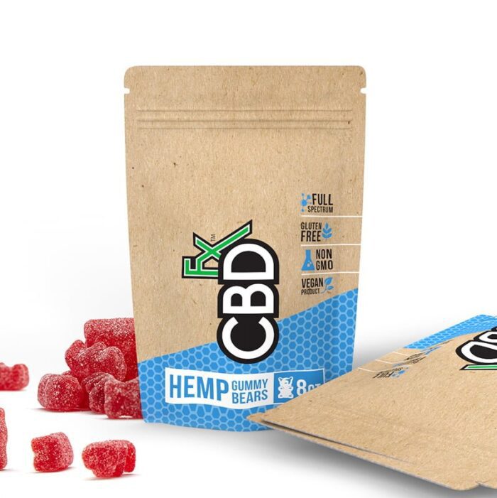 CBDfx CBD Gummy Bears Gummies 40mg 8 pack BinoidCBD Binoid Snack, For Sleep, Anxiety, New
