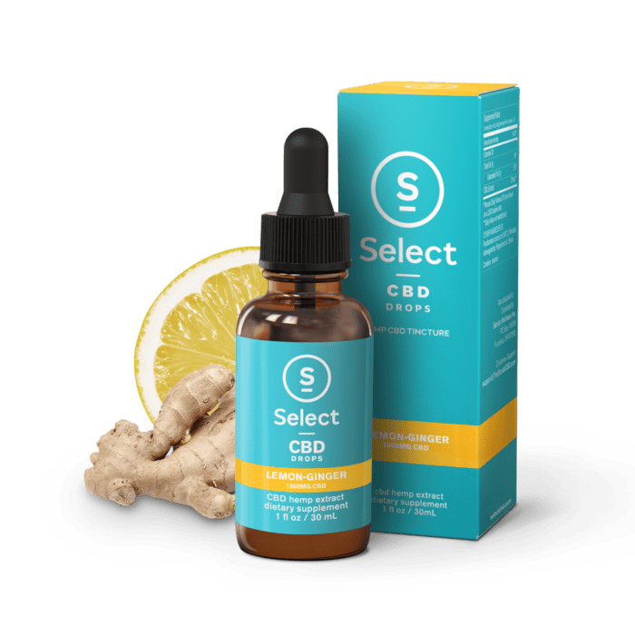 Select CBD Oil Drops Lemon Ginger 1000mg for sale online discount coupon