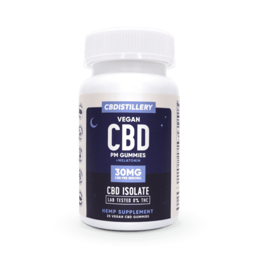 CBDistillery CBD Night-Time Gummies PM 30mg 750mg Isolate Melatonin