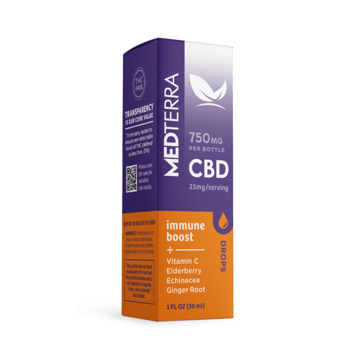 Medterra CBD Immune Support Supplement Vitamin C Elderberry Echinacea Ginger Root