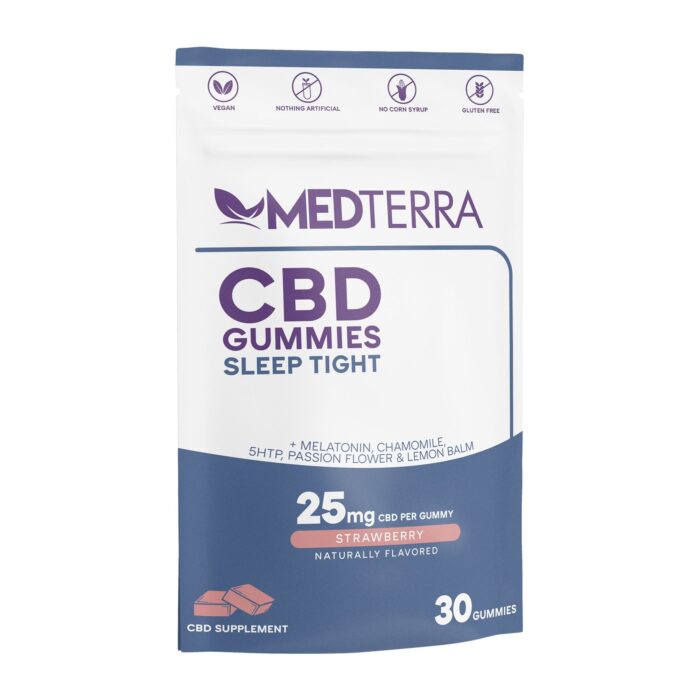 Medterra CBD Gummies Sleep Tight 25mg Strawberry For Sale Online