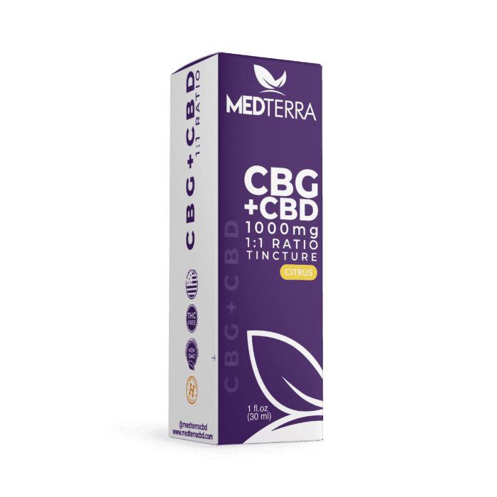 Medterra CBD + CBG Oil 1:1 Citrus Buy Online box