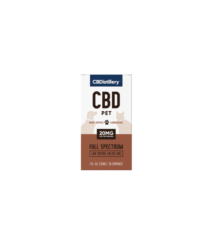 CBDistillery Pet CBD Oil 600mg For Dog Joints Sleep Pain Box