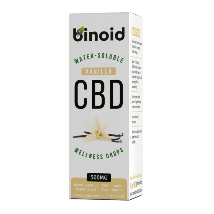 Water-Soluble CBD Oil Drops Vanilla Box Binoid 500mg