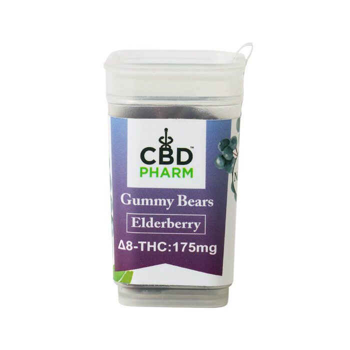 CBD Pharm Elderberry Delta 8 THC Gummy Bears 175mg