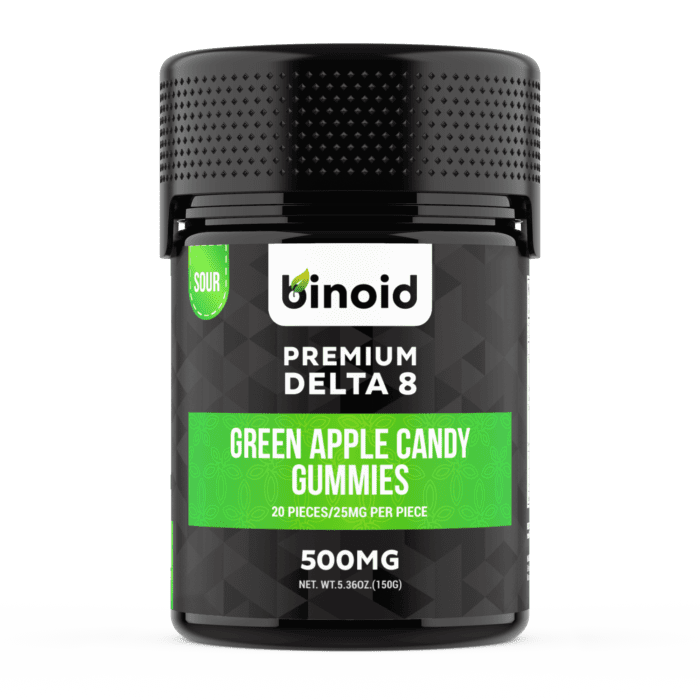 Delta 8 THC Gummies Green Apple Sour Candy 25mg 500mg Best Buy Online For Sale Discount Packaging