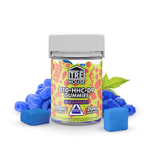 Trehouse Delta 9 THC Gummies HHC Delta 10 Blue Raspberry Buy Online 400mg best