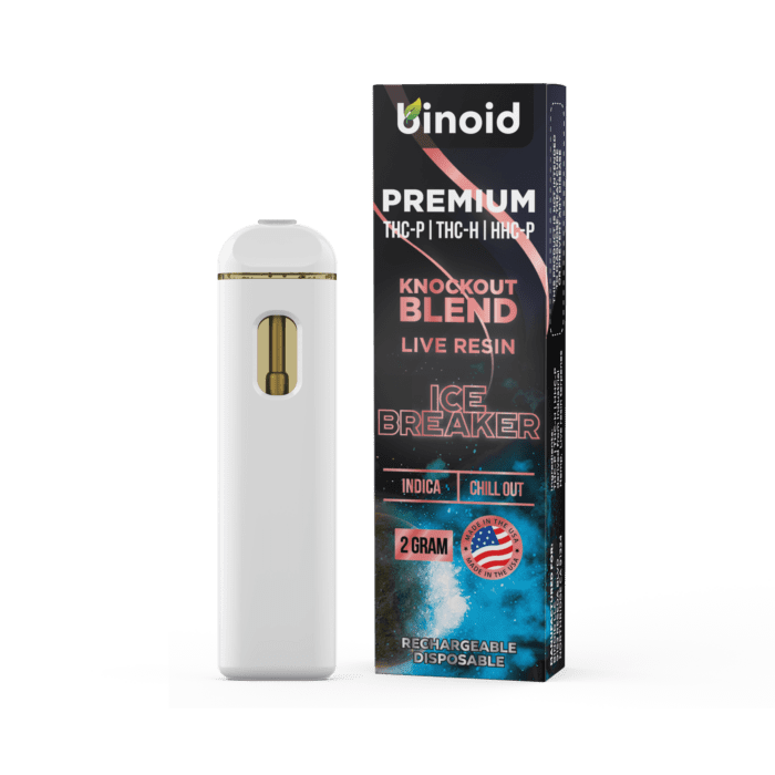 Knockout Blend Ice Breaker Indica Live Resin Chill Out 2 gram benefits anxiety sleep insomnia