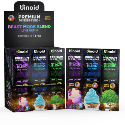 Best Beast Mode Blend Live Resin 3 Pack Combo Space Candy Blueberry Cupcake Power Plant Disposable Display Box Wholesale HHCP