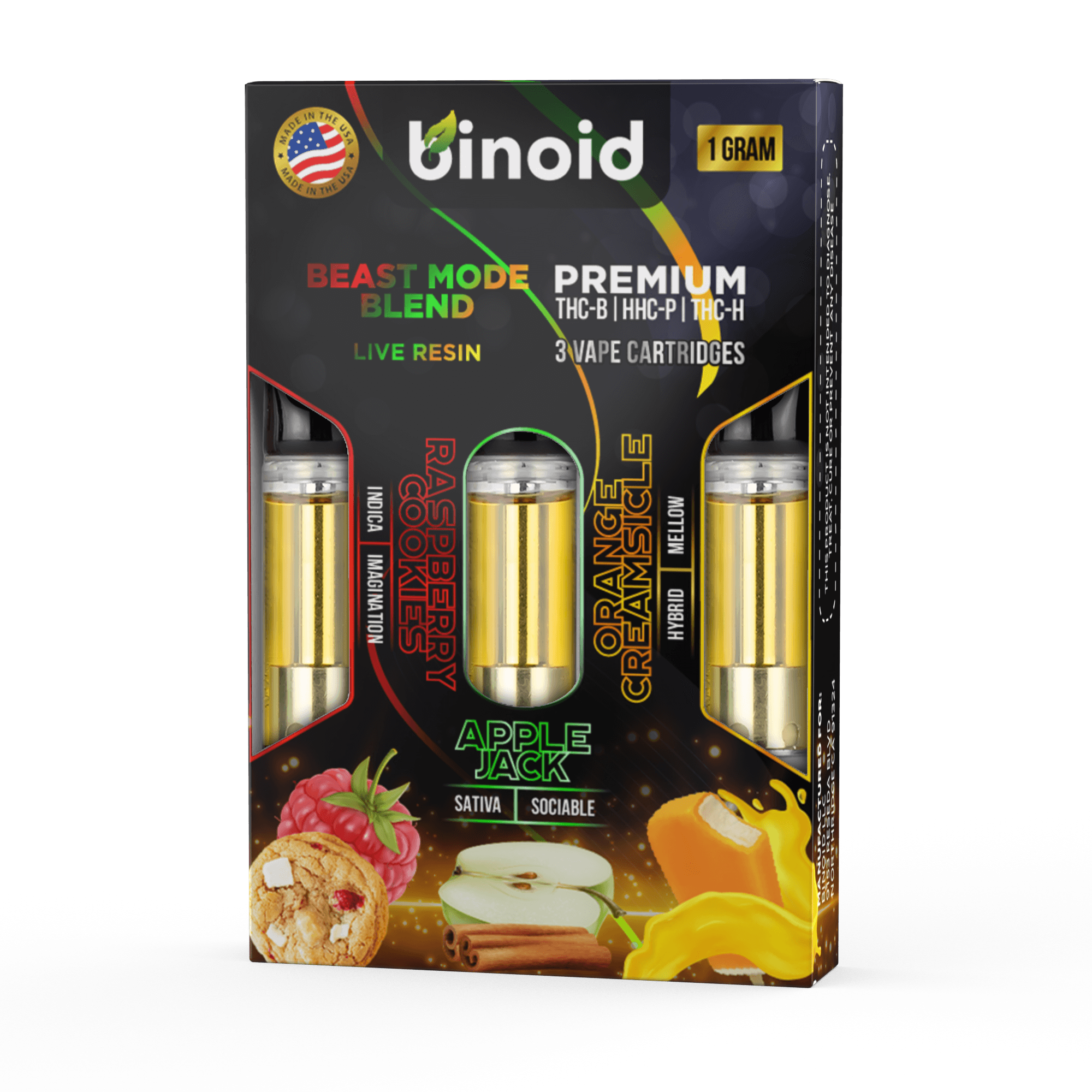 Beast Mode Blend Vape Cartridge 3 Pack Combo