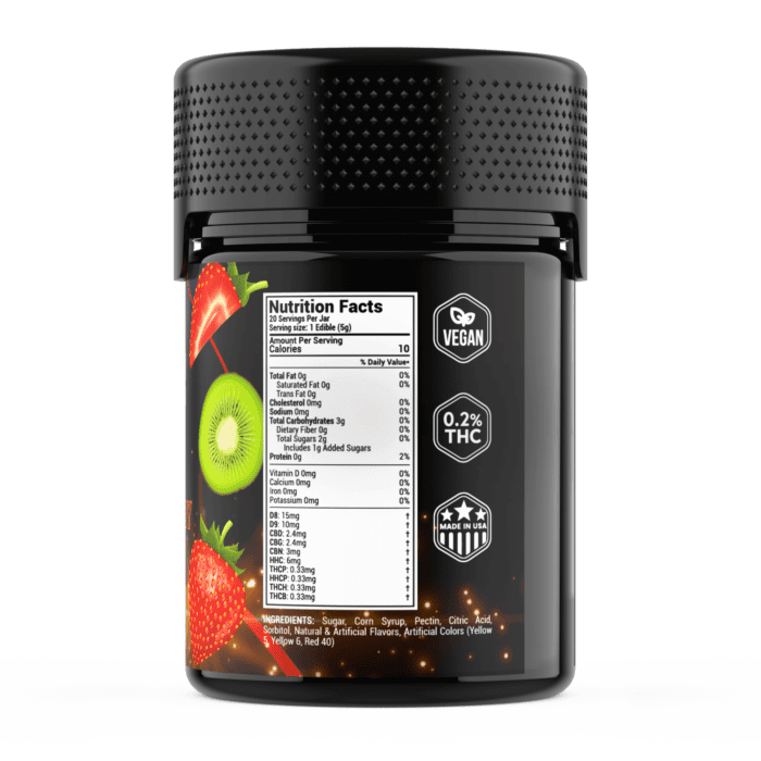 Strongest Gummies Power 9 Blend Nutritional Facts Information Calories Ingredients