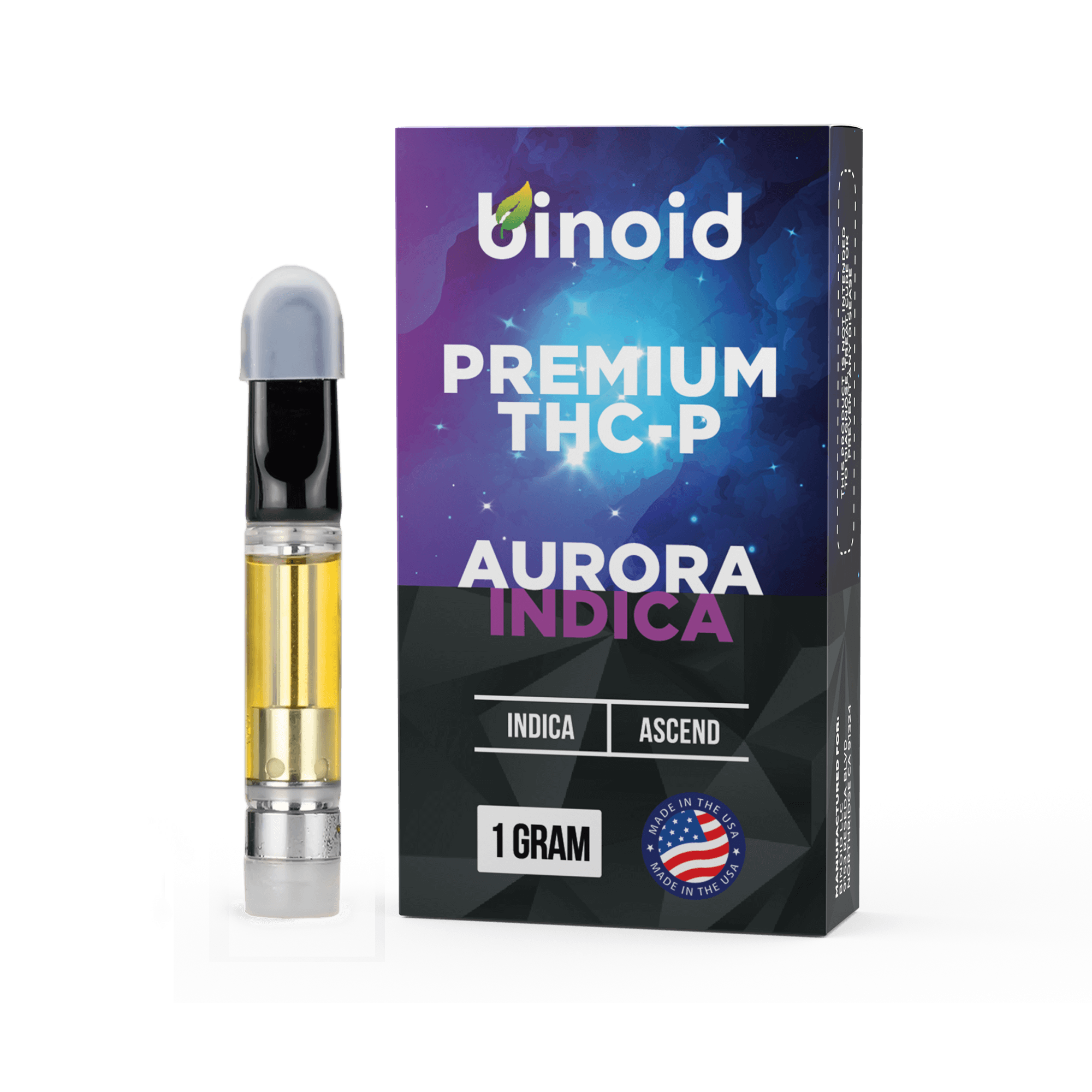 Binoid CBD Aurora Indica THC-P Vape Cartridge