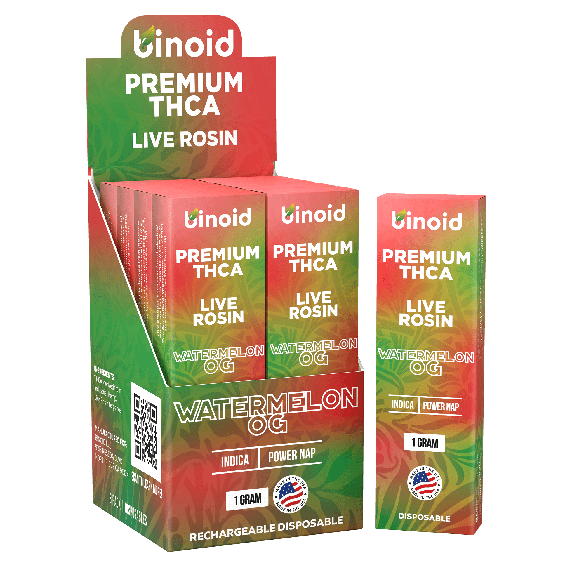 1 Gram THCA Disposable Vapes - Live Rosin