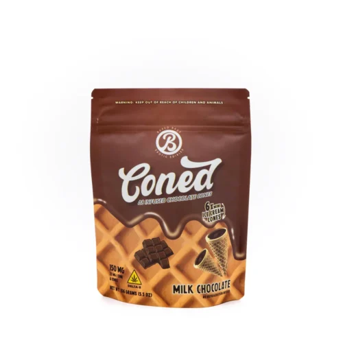 Coned Baked Bags Delta 8 THC Chocolate Buy Online Near Me For Sale Where To Get Milk Chocolate 150mg