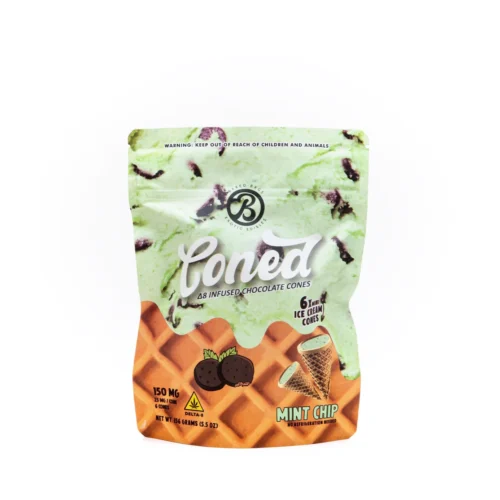 Coned Baked Bags Delta 8 THC Chocolate Cones Cheap Lowest Price Coupon Discount Sale Mint Chip 150mg
