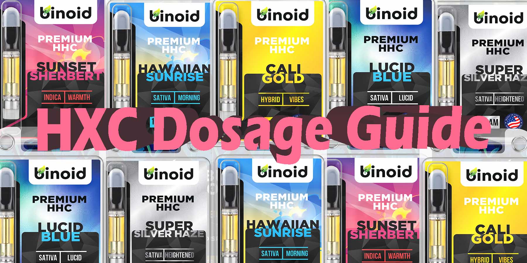HXC Dosage Guide In One Disposables Pre Filled Vape Cartridges or Bottled E Liquids