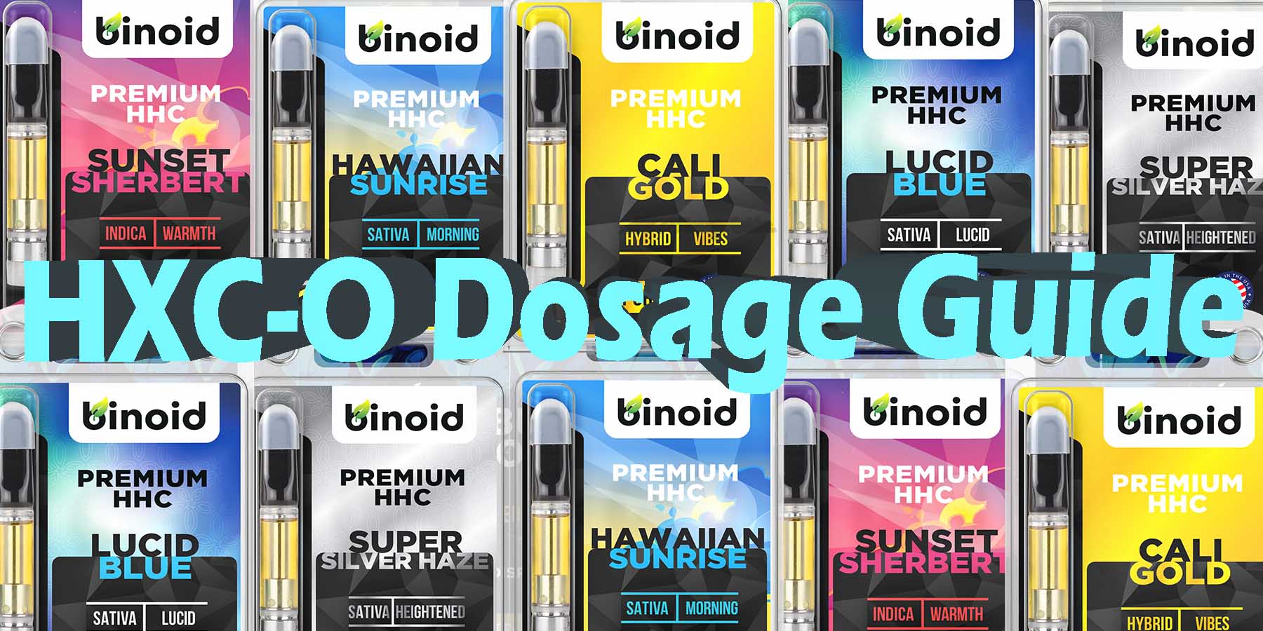 HXC-O Dosage Guide Disposables Pre Filled Vape Cartridges or Bottled E Liquids