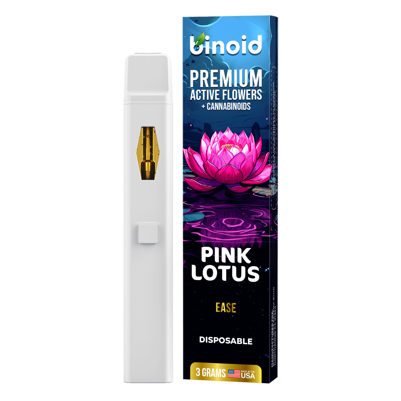 Active Flowers 3 Gram THC Disposables Pink Lotus