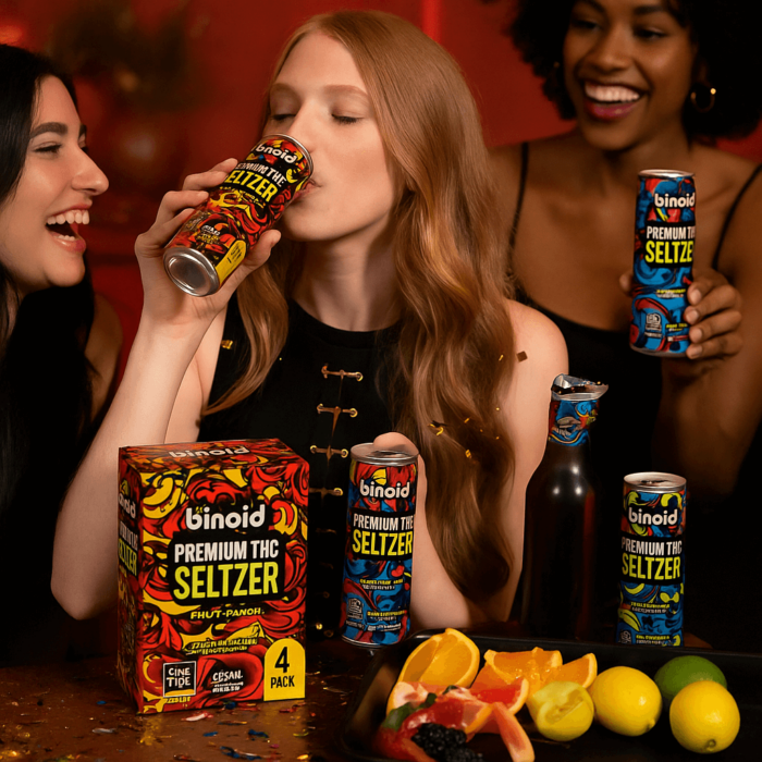 THC Seltzer - Good Vibes Cannabis Drink (4 Pack)
