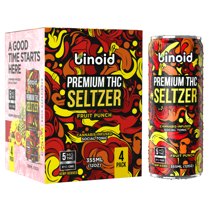 THC Seltzer - Good Vibes Cannabis Drink (4 Pack)