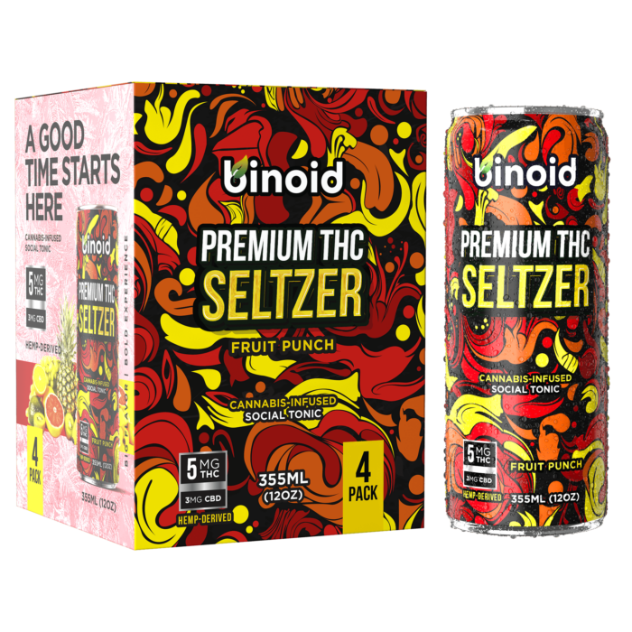 THC Seltzer - Good Vibes Cannabis Drink (4 Pack)