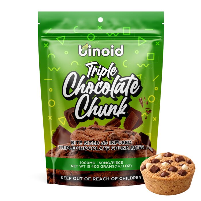 Delta 9 THC Triple Chocolate Chunk Bites - 1000mg