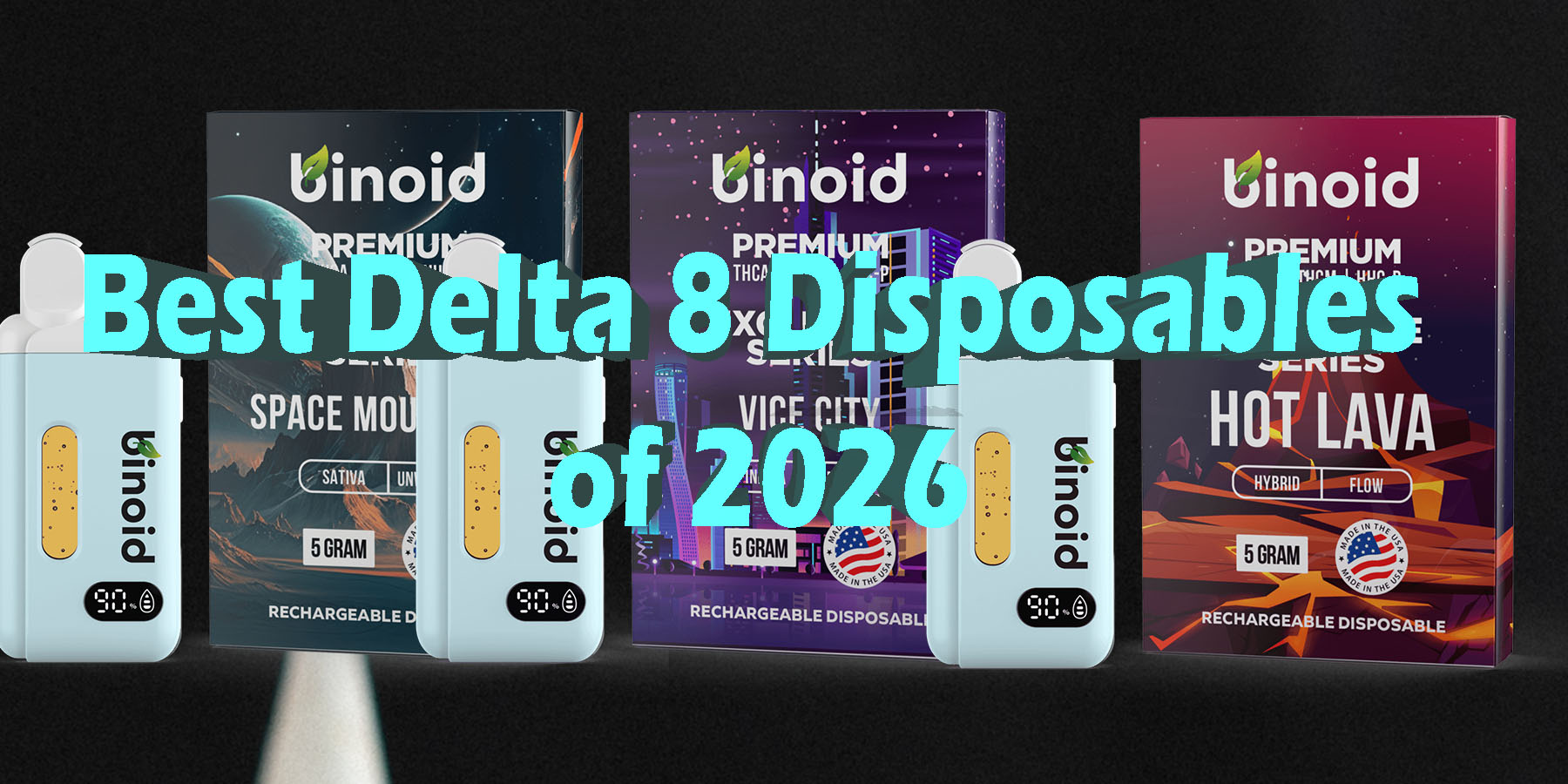 best delta vapes 8 Disposables of 2026: Reviewed and Tested Size:Case of 24 Turbo Boost Miami Mint HQD CUVIE